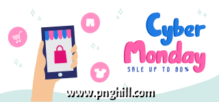 Cyber Monday Online Shopping Big Sale With Smartphone Background Free Download