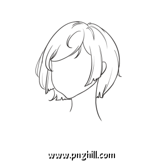 Japanese Anime Hairstyle Free PNG Download