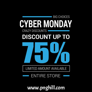 Cyber Monday Sale Card Vector Label Design Free Download