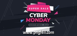 Cyber Monday Sale With Ribbon Background Free Download