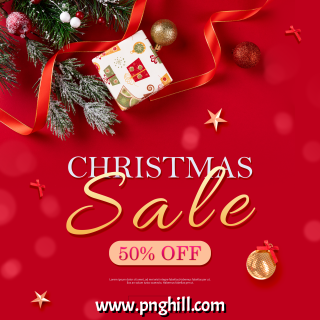 Red Christmas Promotion Snsbanner Template Free PNG Design Free Download