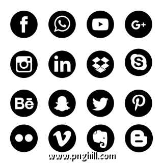 Social Media Icons Set Network Background Share Comment Vector 