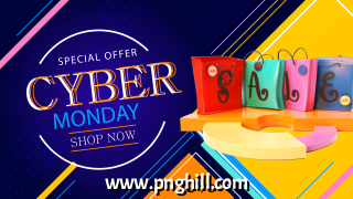 Cyber Monday Shopping Discount Ad Template Design Free Download