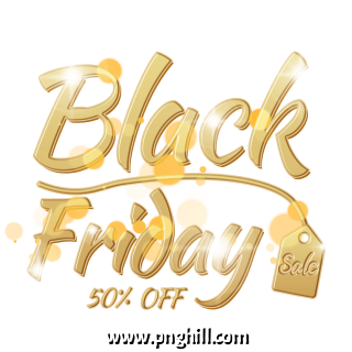Black Gold Blessed Friday Golden Texture Line Text Design Free Download