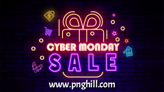 Neon Light Cyber Monday Offer Poster Template Design Free Download