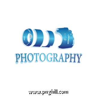 Blue Photography Logo Free PNG Download