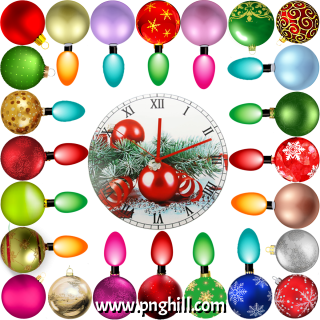  Merry Christmas Colorfull Balls Decoration 3d Models Free PNG Design Free Download