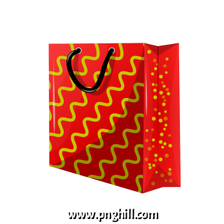 Blessed Friday Shopping Bag Paper Red And Gold Color For Element Design Free Download