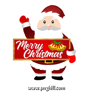 Santa Board Merry Christmas Hd Transparent Free PNG Design Free Download