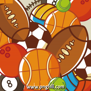 Cartoon Hand Painted Sports Ball Free PNG Download