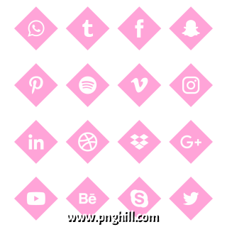 social media icon with pink
