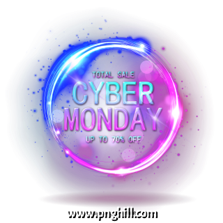 Glowing Cool Cyber Monday Design Free Download