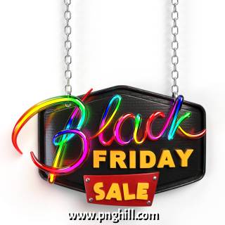 Blessed Friday Sale Tag Banner And Chains Transparent Background 3d Design Free Download
