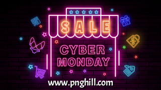Neon Style Cyber Monday Discount Poster Template Design Free Download
