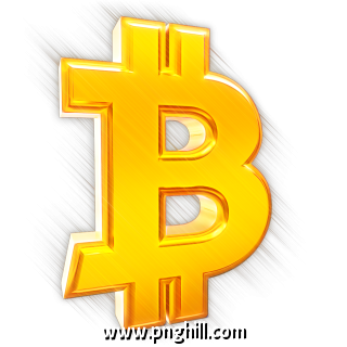 Gold Bitcoin Symbol Free PNG Download