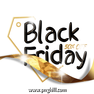   Blessed Friday Black Gold Golden Texture Ribbon Border Design Free Download