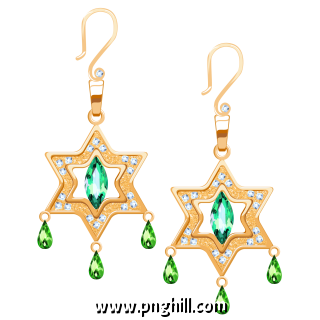  Jewellery Gold Earrings Free PNG Download