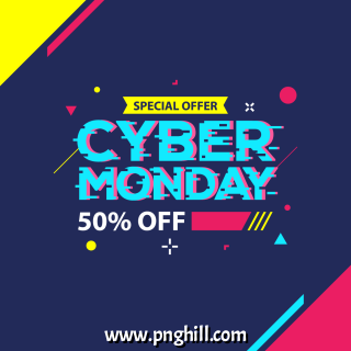  Cyber Monday Sale Banner With Trendy Geometric Background Design Free Download