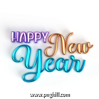Happy New Year 3d Christmas Design Element And PNG Design Free Download