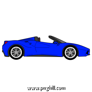 Blue Luxury Supercar Free PNG Download