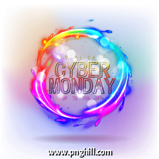 Cyber Monday Glowing Cool Design Free Download