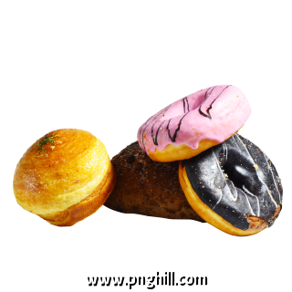 Fluffy Baked Gourmet Cake Donuts Free PNG Download