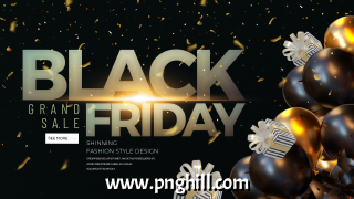 Blessed Friday Gold Black Friday Promotion Banner Template Design Free Download