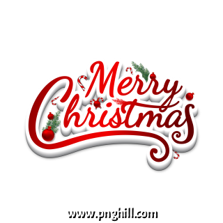  3d Merry Christmas Decorative Text Free Vector And PNG Design Free Download